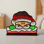 Night Lamp 3D Santa Face Warm Festive Glow
