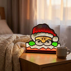 Night Lamp 3D Santa Face Warm Festive Glow