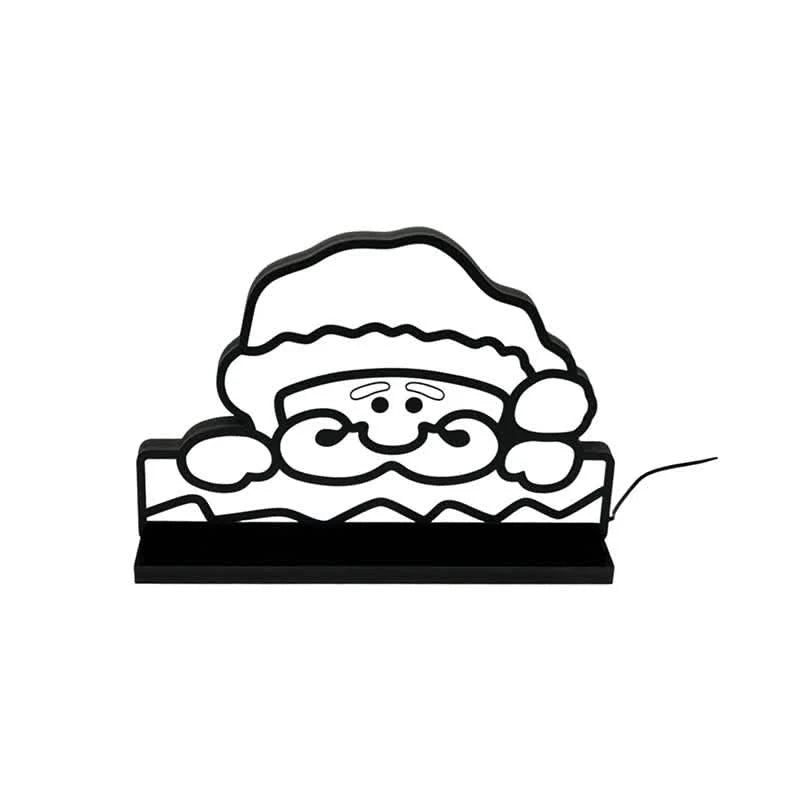 Night Lamp 3D Santa Face Warm Festive Glow