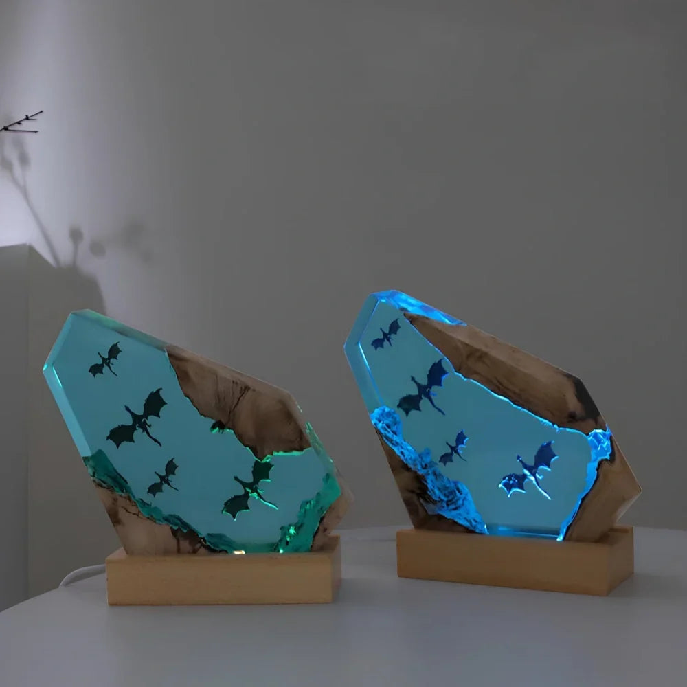 Night Light 3D Ocean Resin USB Plug-In Dimmable