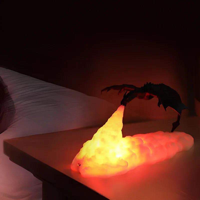 Night Light 3D Printed Flickering Flame USB Rechargeable