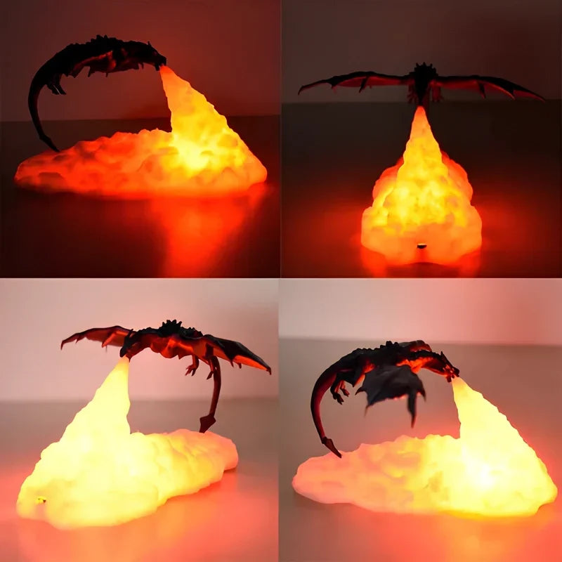 Night Light 3D Printed Flickering Flame USB Rechargeable