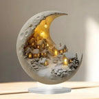 Night Light Acrylic Crescent Moon Scene