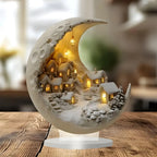 Night Light Acrylic Crescent Moon Scene