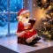 Night Light Battery-Operated Warm LED Resin Santa Figurine
