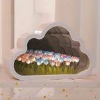 Night Light Cloud-Shaped Cordless 20 Glowing Tulips