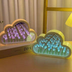 Night Light Cloud-Shaped Cordless 20 Glowing Tulips