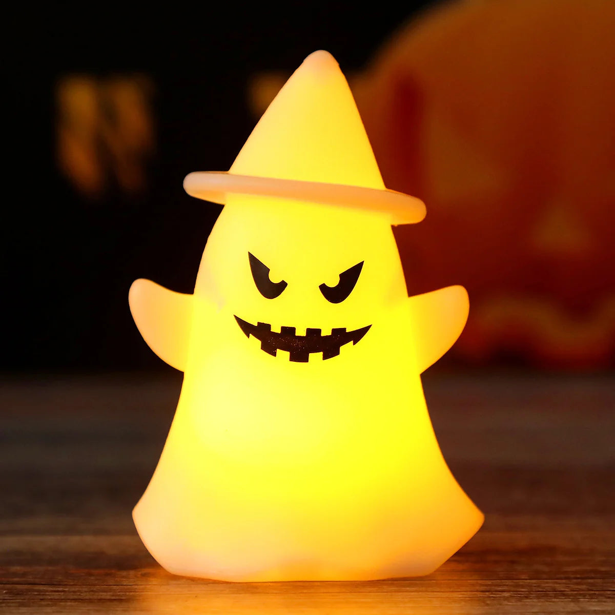 Night Light Ghost Hat Design Warm White LED