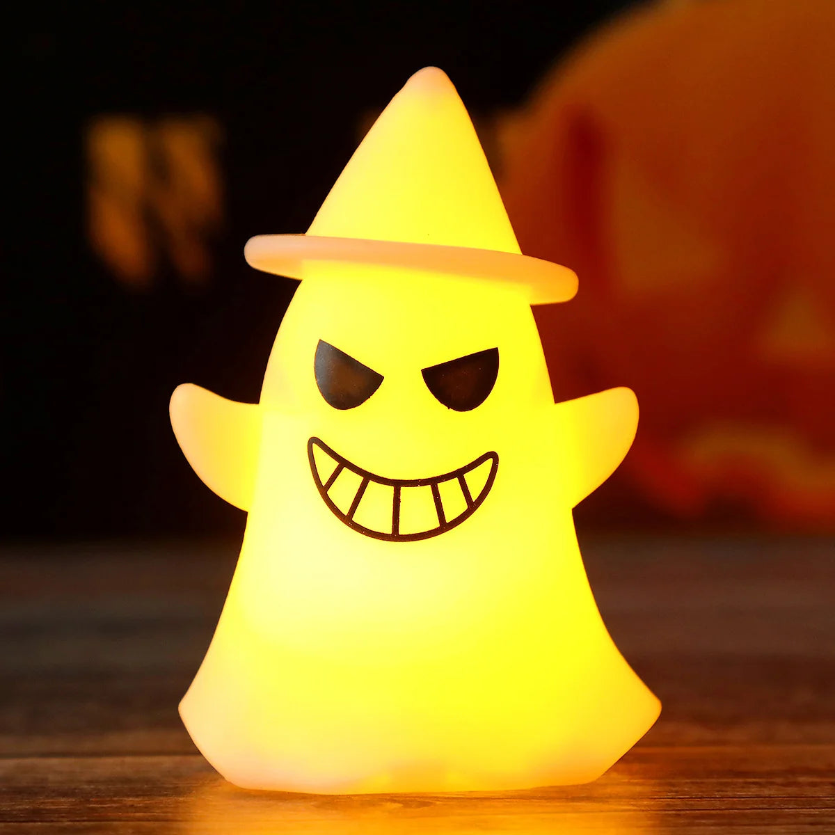 Night Light Ghost Hat Design Warm White LED