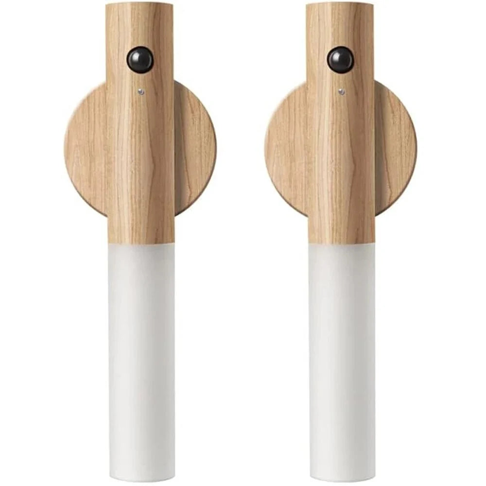 Night Light Motion-Activated USB Rechargeable Warm Wood Finish