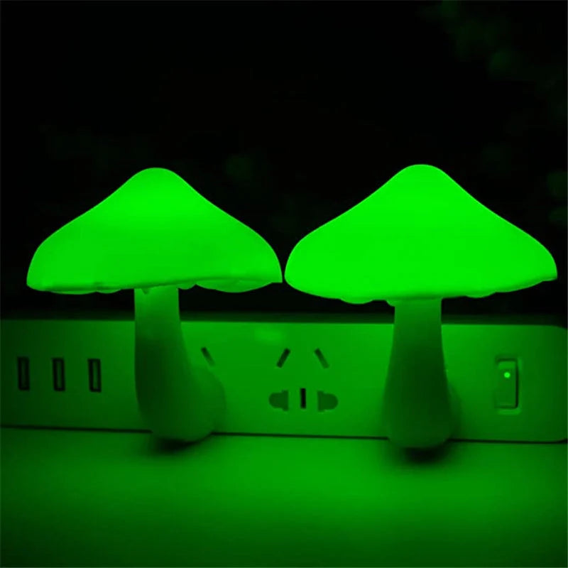 Night Light Mushroom LED Auto Sensor Warm Glow