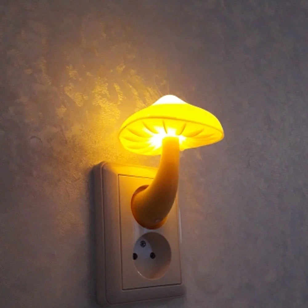 Night Light Mushroom LED Auto Sensor Warm Glow
