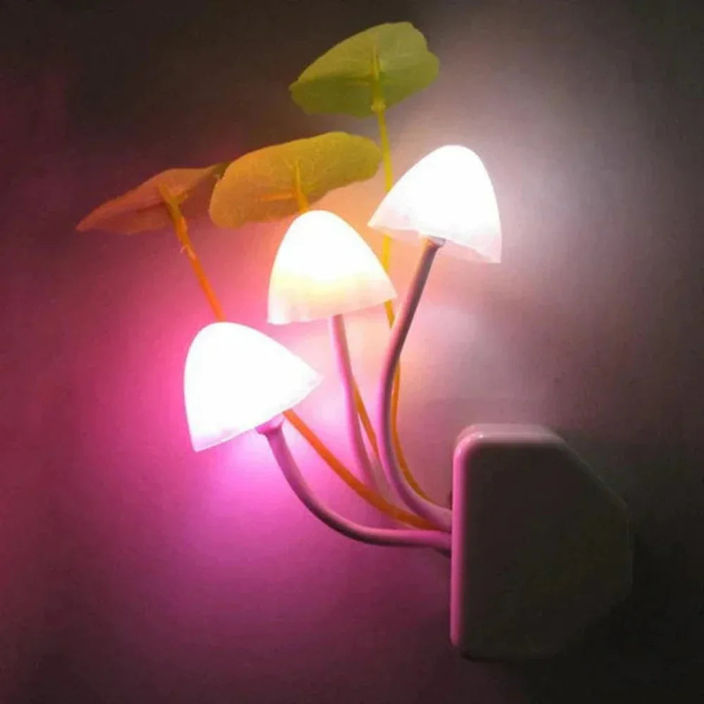 Night Light Mushroom Shape Auto Light Sensor & Energy-Saving