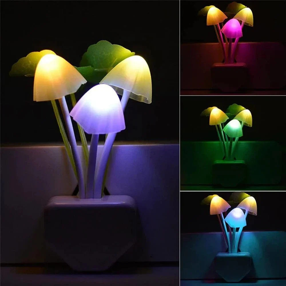 Night Light Mushroom Shape Auto Light Sensor & Energy-Saving
