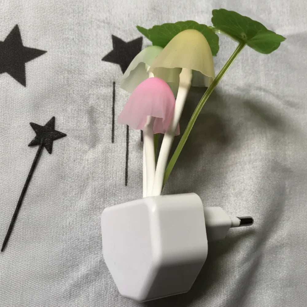 Night Light Mushroom Shape Auto Light Sensor & Energy-Saving
