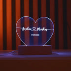 Night Light Personalized Engraved LED Acrylic & Wood