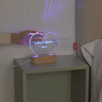 Night Light Personalized Engraved LED Acrylic & Wood