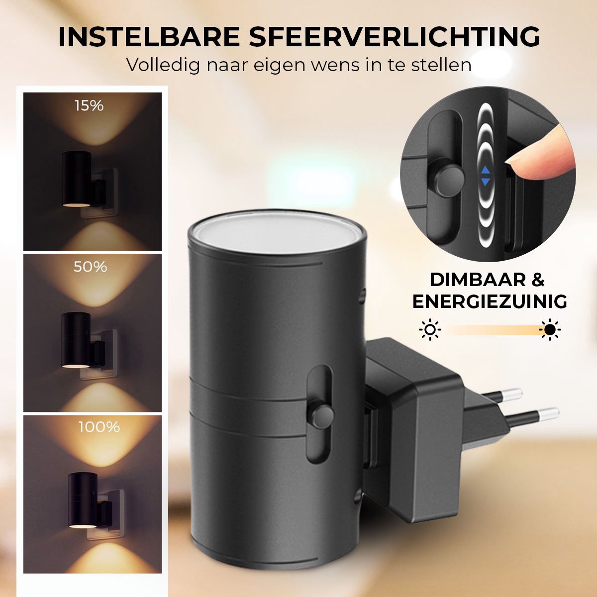 Night Light Plug-In Dimmable Dusk-To-Dawn Sensor