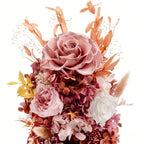 Night Light Preserved Flowers Glass Dome Battery-Powered