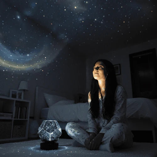 Night Light Projector Nebula Starfield Adjustable Brightness USB & Battery