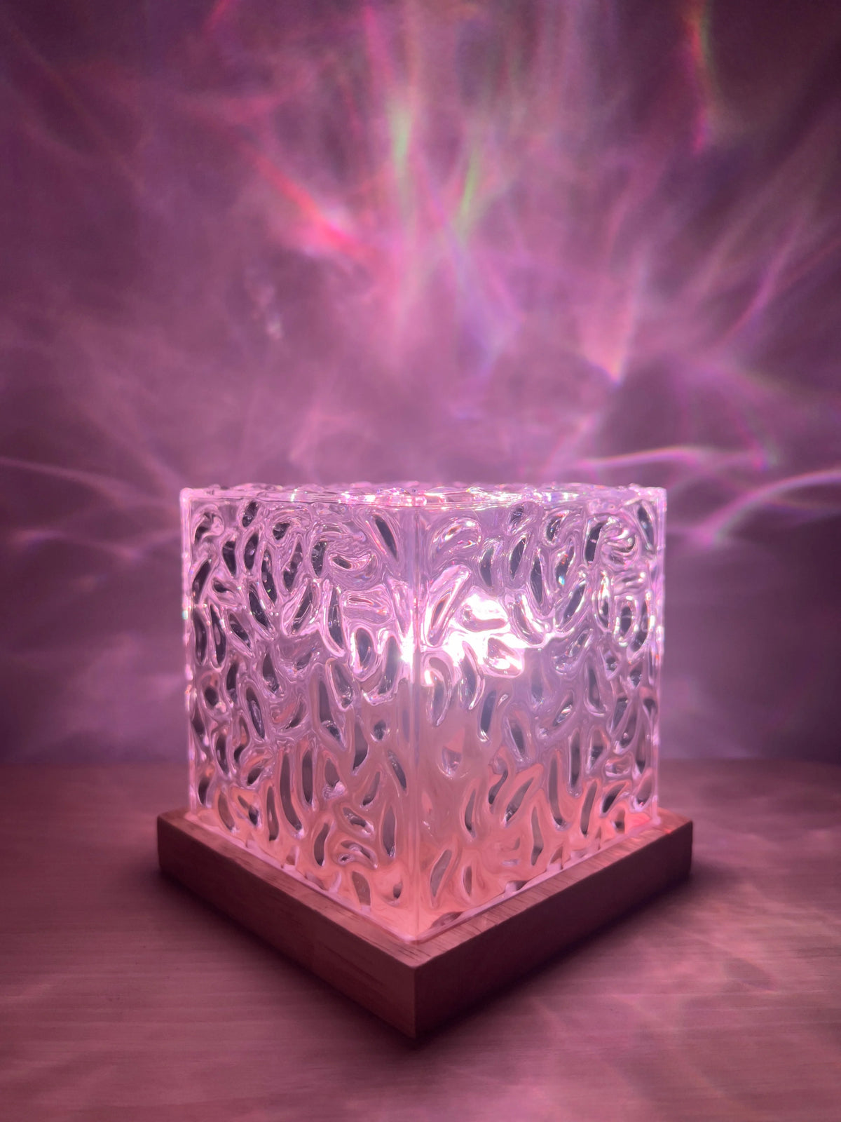 Night Light Projector Water Wave Effect Remote Control