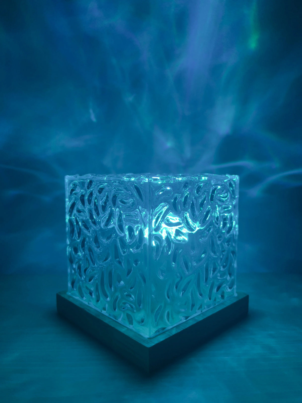 Night Light Projector Water Wave Effect Remote Control