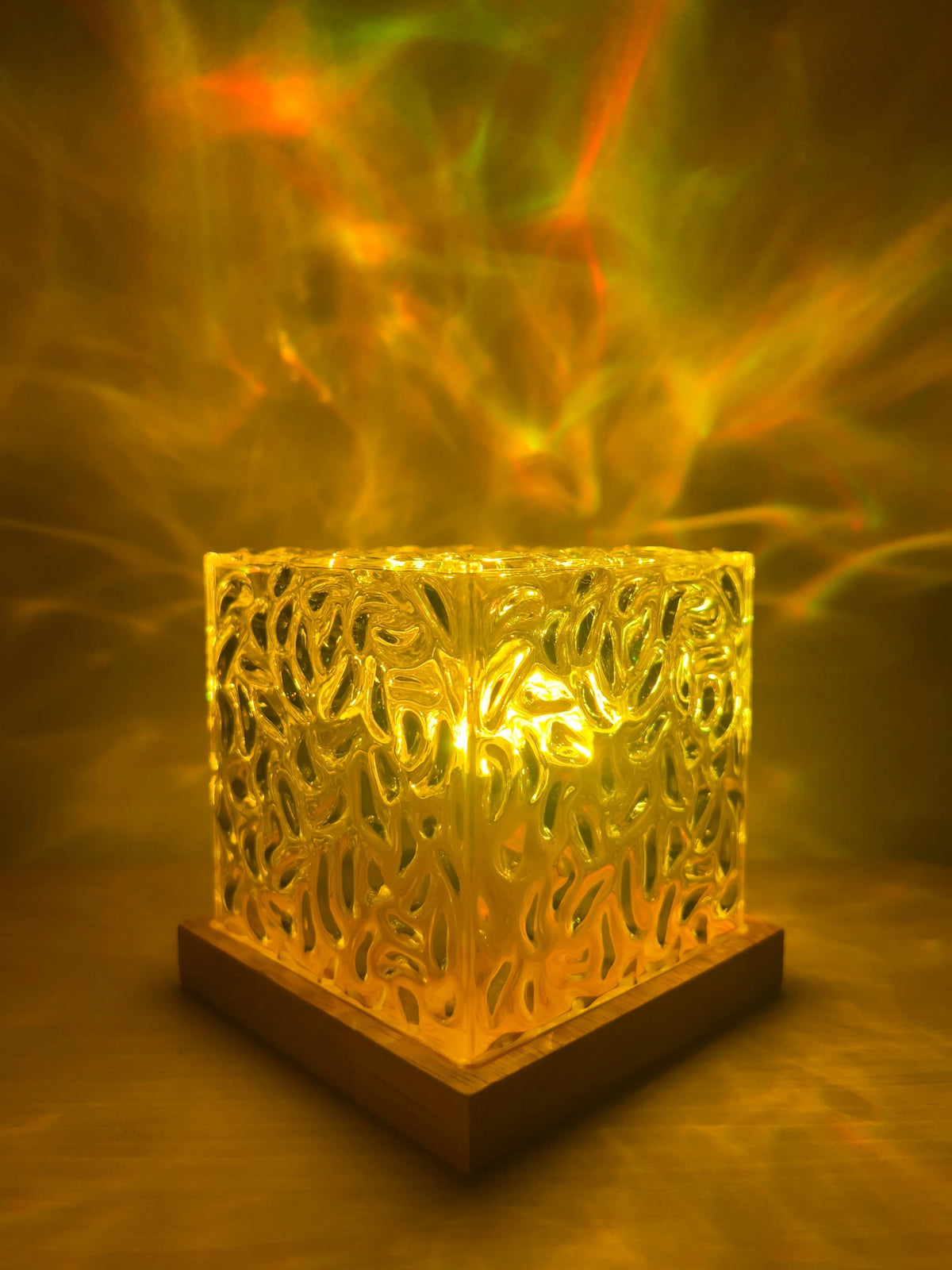 Night Light Projector Water Wave Effect Remote Control