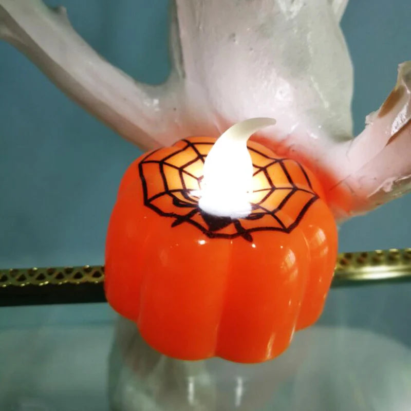Night Light Pumpkin Jack-O-Lantern LED Flicker Battery-Powered