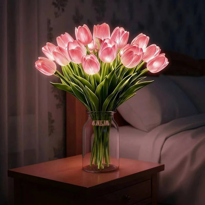 Night Light Real-Touch 10-Stem Warm White LED