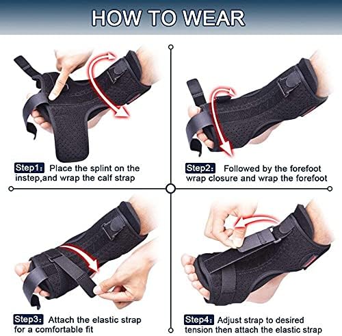 Night Splint Adjustable Plantar Drop Steel Support Bar