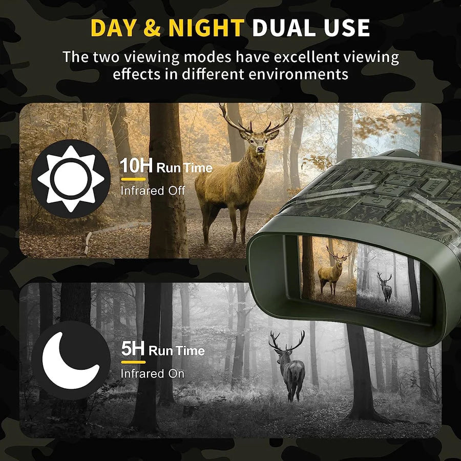Night Vision Binoculars 4K HD 5x Zoom Rechargeable Battery