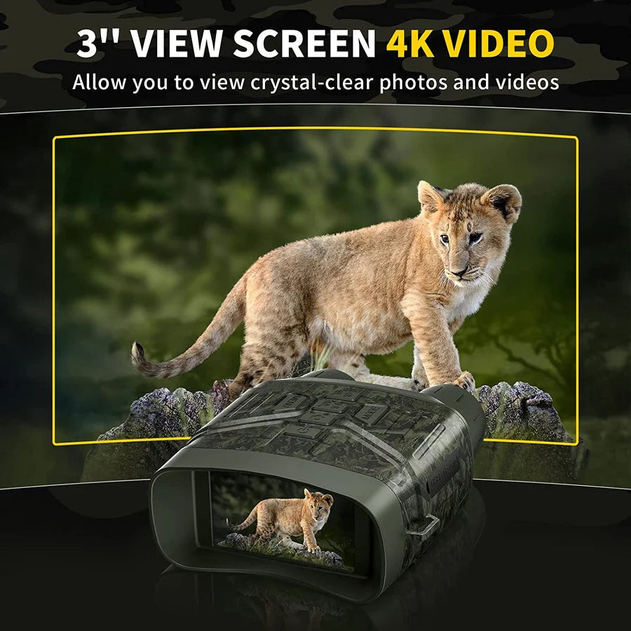 Night Vision Binoculars 4K HD Recording 5x Magnification