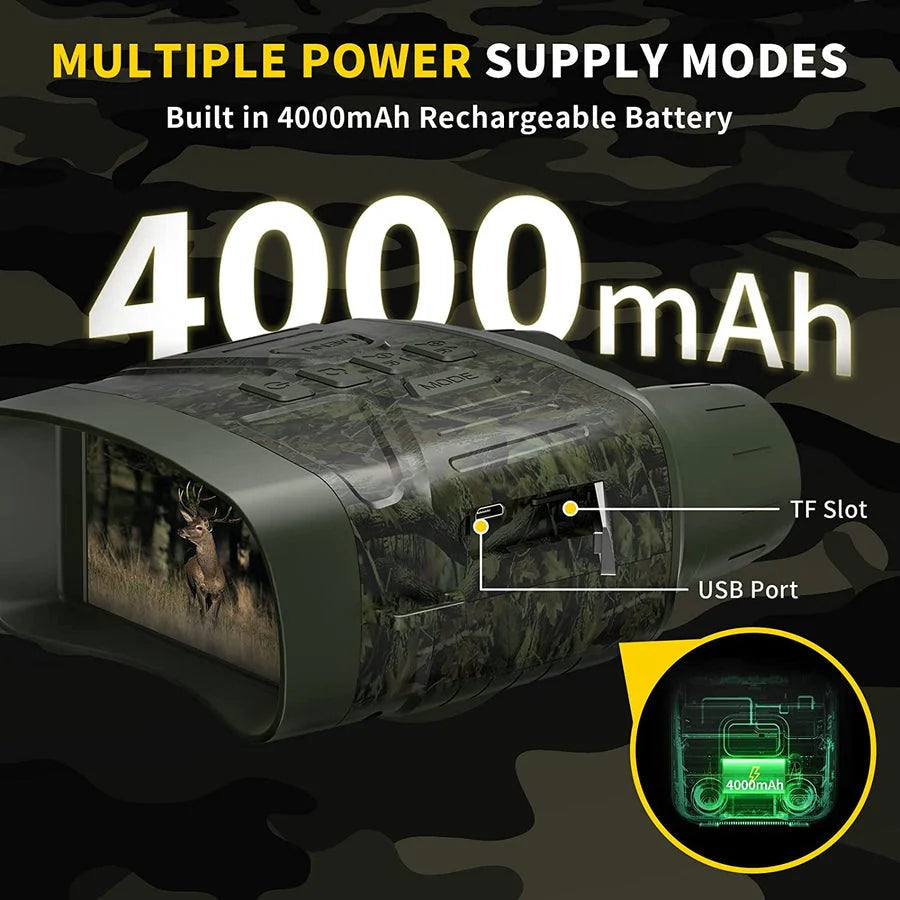 Night Vision Binoculars 4K HD Recording 5x Magnification