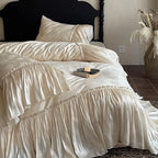Nightgown Satin Tiered Ruffle Lightweight & Breathable