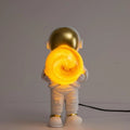 Nightstand Lamp Astronaut Figure Marbled Globe Rechargeable & Plug-In