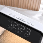Nightstand Lamp Touch Dimmable LED LCD Alarm Qi 15W