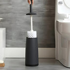 No-Dead-Corner Hard-Bristle Long-Handle Toilet Brush & Holder