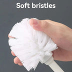 No-Dead-Corner Hard-Bristle Long-Handle Toilet Brush & Holder