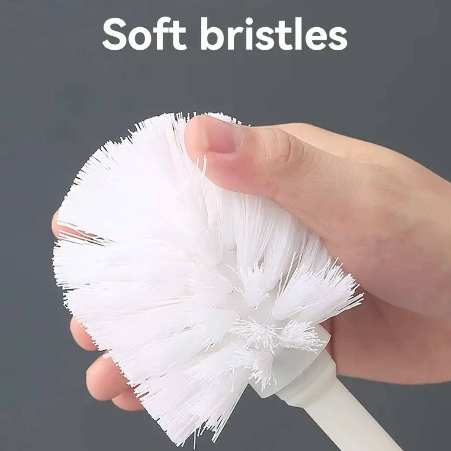 No-Dead-Corner Hard-Bristle Long-Handle Toilet Brush & Holder