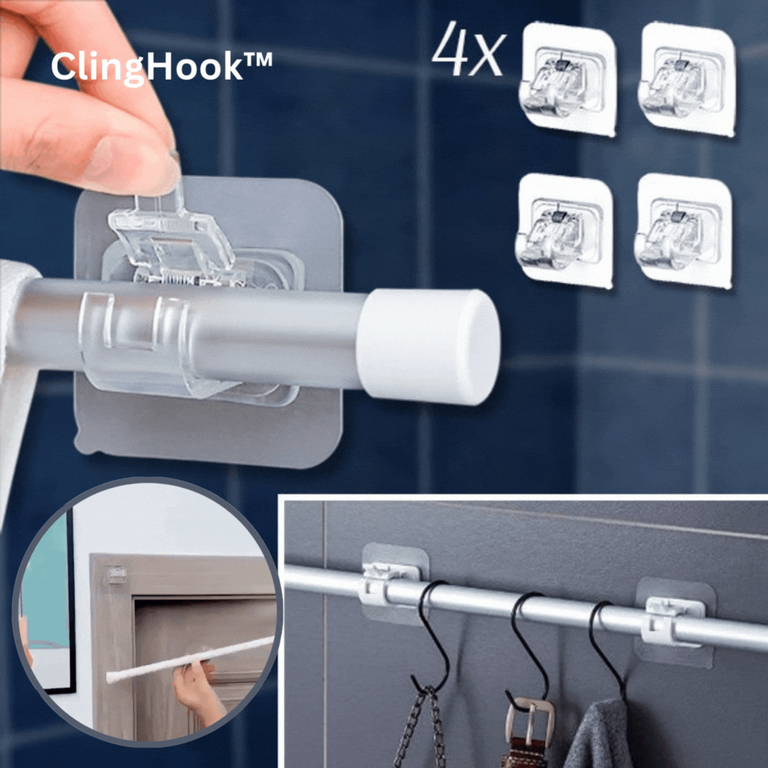 No-Drill Clip-On Non-Slip Wall Hook