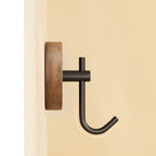 No-Drill Self-Adhesive Natural Wood Wall Hook
