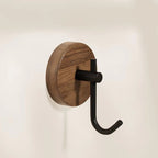No-Drill Self-Adhesive Natural Wood Wall Hook