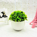 No-Maintenance Artificial Boxwood Tabletop Bonsai (Pot Included)