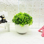 No-Maintenance Artificial Boxwood Tabletop Bonsai (Pot Included)
