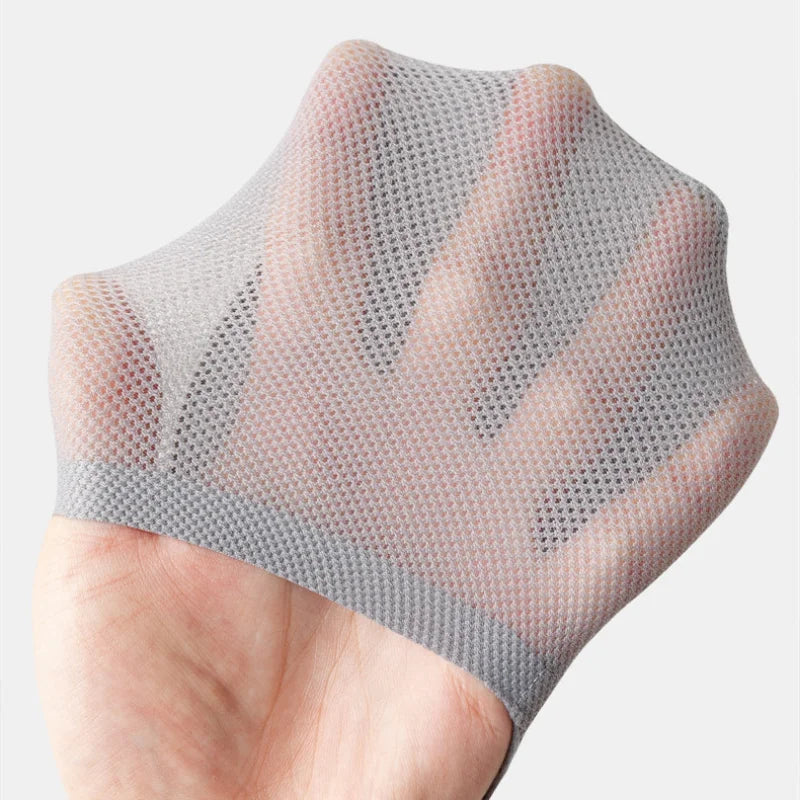 No-Show Ankle Socks Anti-Slip Heel & Breathable Mesh