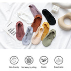 No-Show Socks Breathable Cotton Double Silicone Non-Slip 3-Pack
