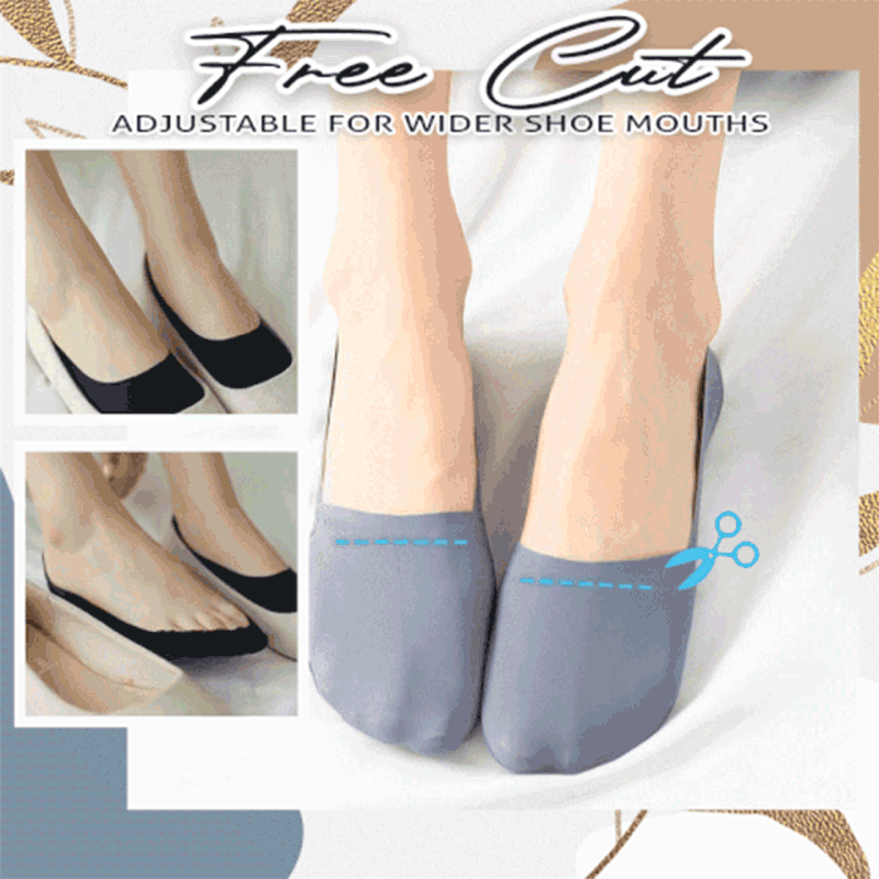 No-Show Socks Non-Slip Silicone Grip Breathable Cotton 3-Pair Set