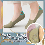 No-Show Socks Non-Slip Silicone Grip Breathable Cotton 3-Pair Set