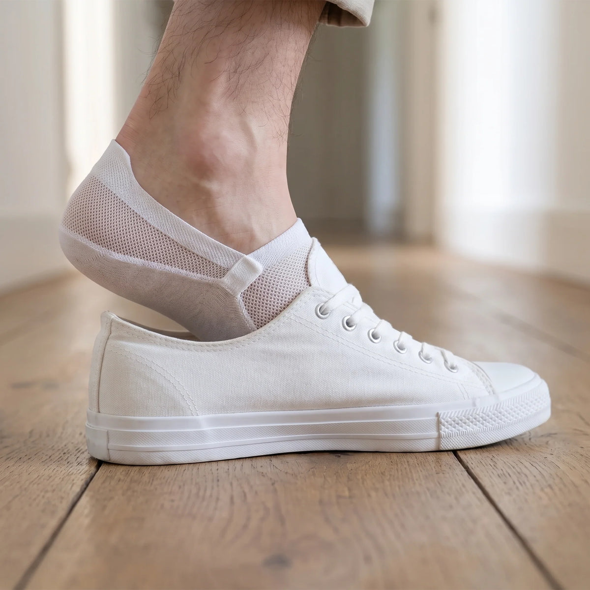 No-Show Socks Non-Slip Silicone Heel Breathable Mesh