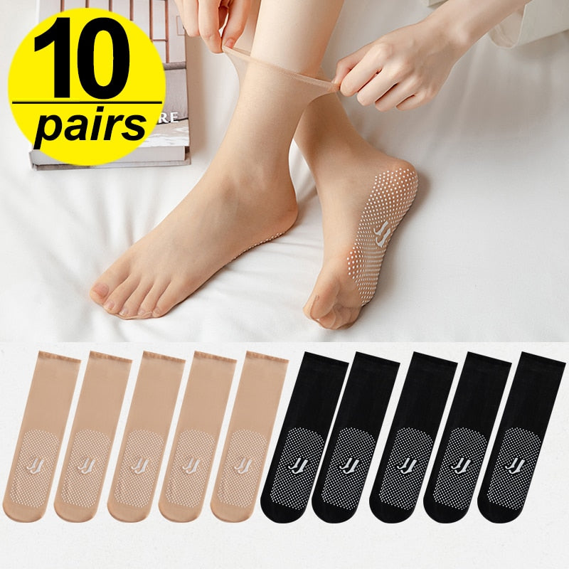 No-Show Socks Ultra-Thin Breathable Polyester 10 Pairs